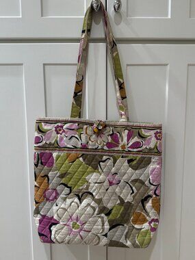Vera Bradley Quilted Floral Tote Bag | Lightweight Shoulder Bag